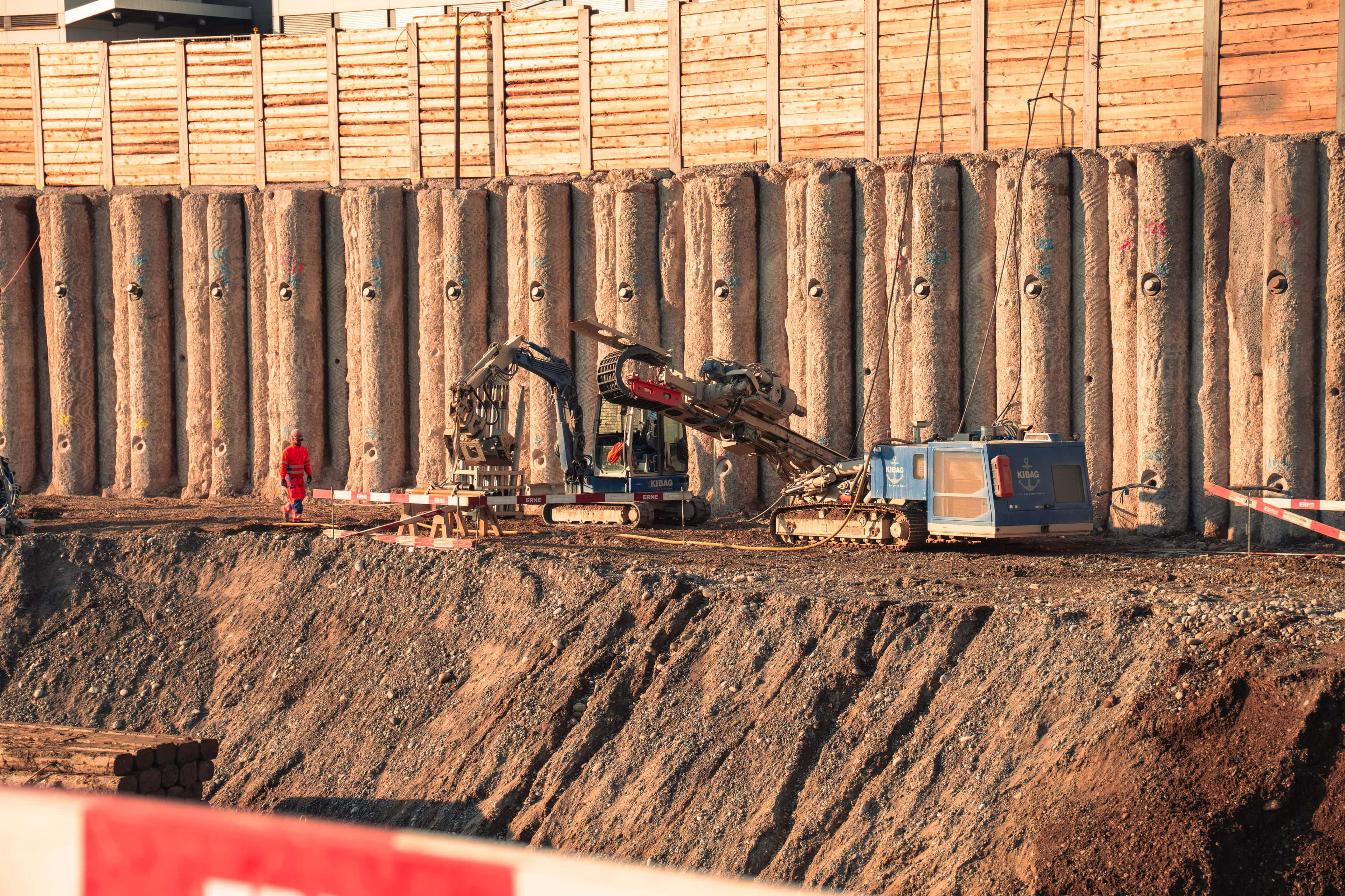 Foto Baustelle, Ankerarbeiten