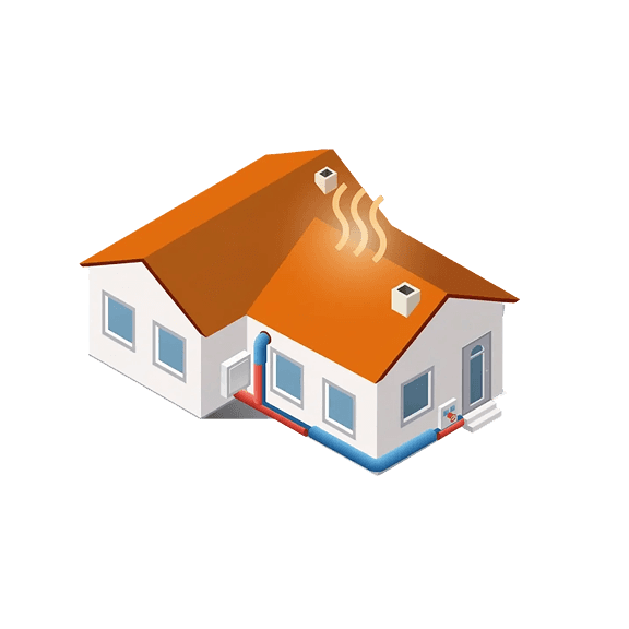 Isometrische Grafik Fernwärme